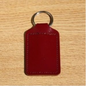 Stitched edge rectangular key fob