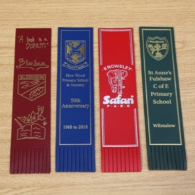 Bonded leather tasselled bookmarks